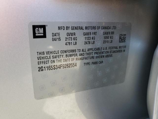 2015 Chevrolet Impala Ltz VIN: 2G1165S34F9262554 Lot: 59938254
