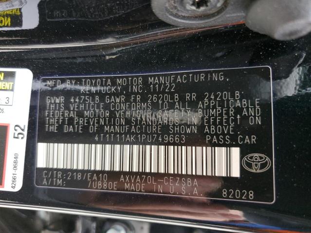 4T1T11AK1PU749663 Toyota Camry SE N 12