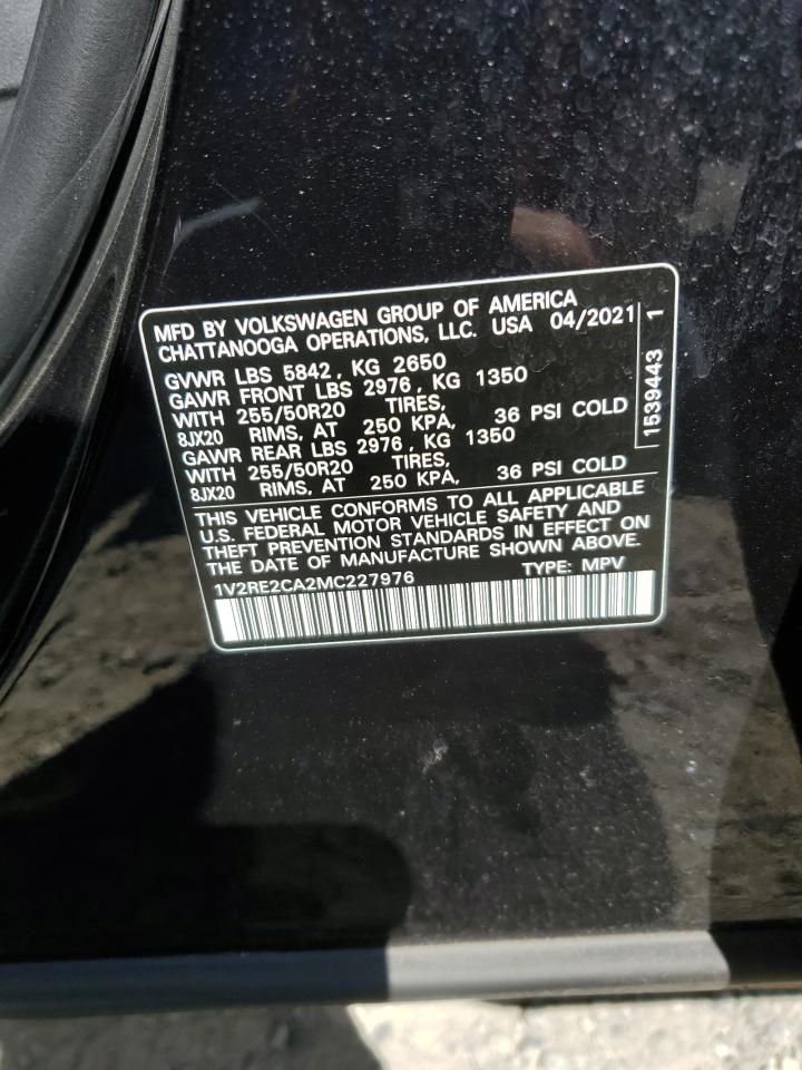 1V2RE2CA2MC227976 2021 Volkswagen Atlas Cross Sport Se