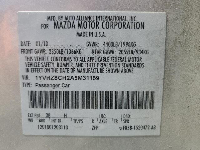 2010 Mazda 6 I VIN: 1YVHZ8CH2A5M31169 Lot: 60305594