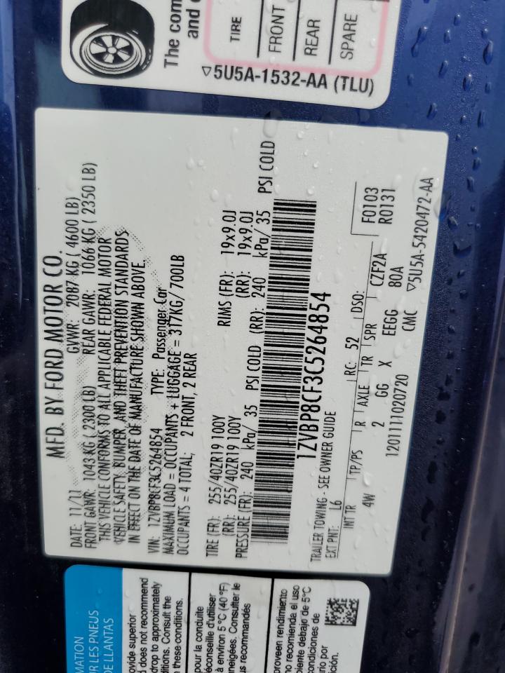 1ZVBP8CF3C5264854 2012 Ford Mustang Gt