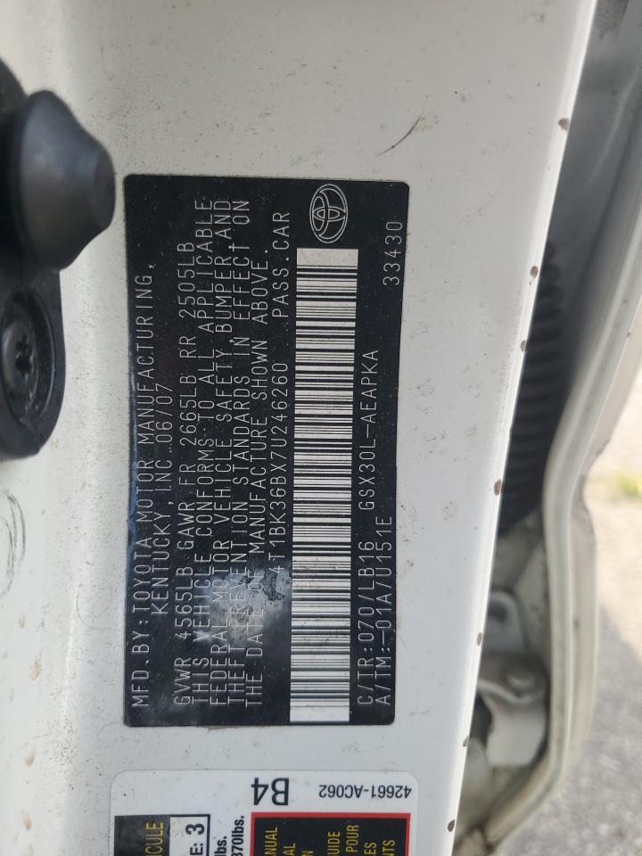 4T1BK36BX7U246260 2007 Toyota Avalon Xl