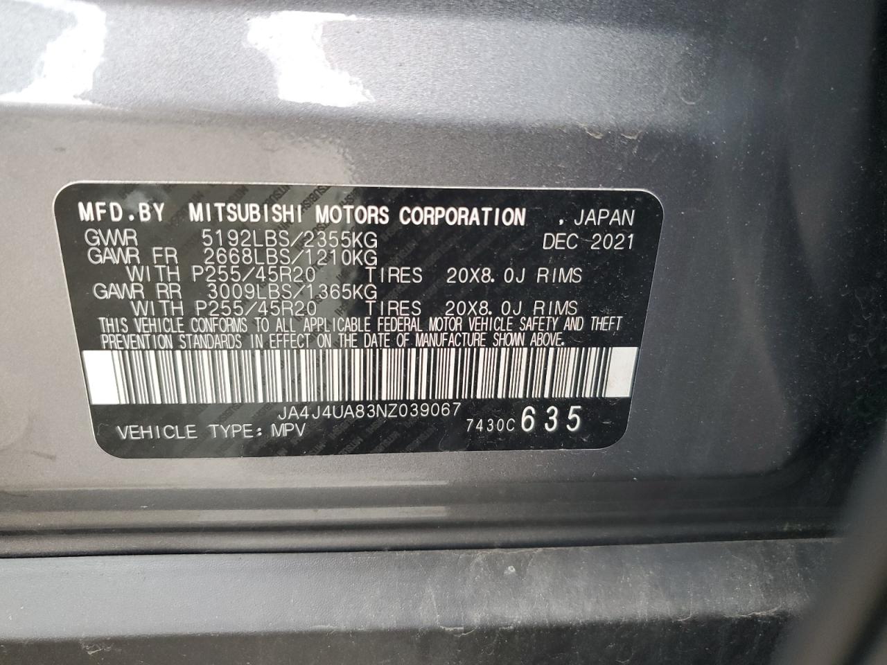 Фото: JA4J4UA83NZ039067 - 13