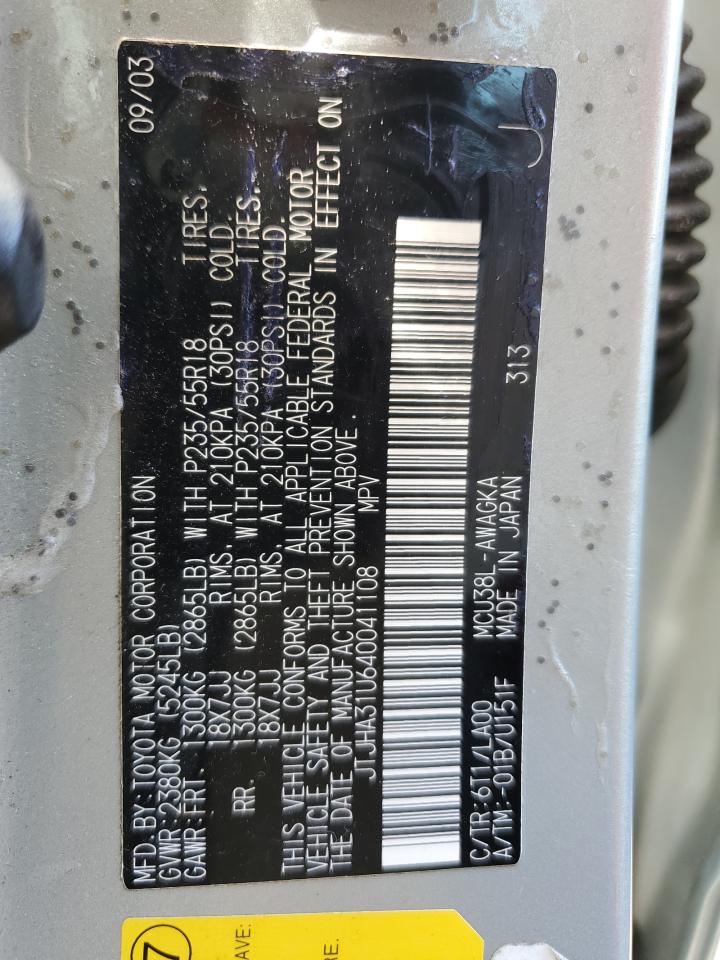 JTJHA31U640041108 2004 Lexus Rx 330