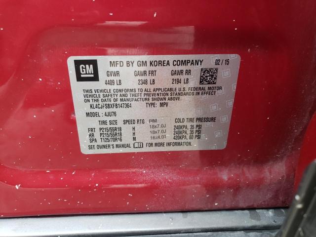 2015 BUICK ENCORE CON - KL4CJFSBXFB147364