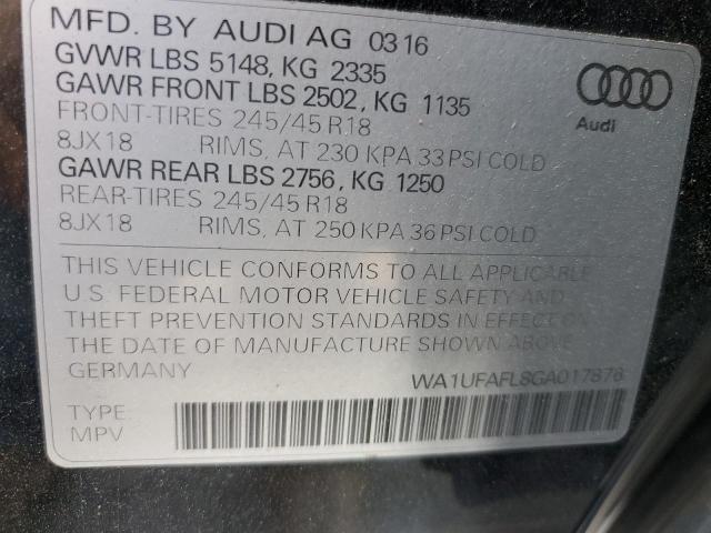 VIN WA1UFAFL8GA017876 2016 Audi A4, Premium Plus no.12