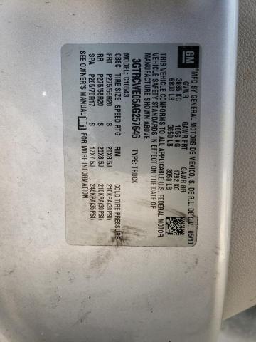 2010 GMC Sierra C1500 Slt VIN: 3GTRCWE05AG257646 Lot: 60641634