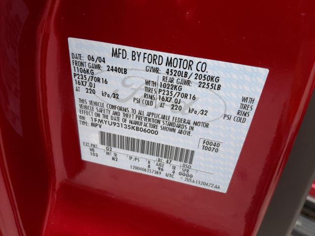 2005 Ford Escape Xlt VIN: 1FMYU93135KB06000 Lot: 60856394