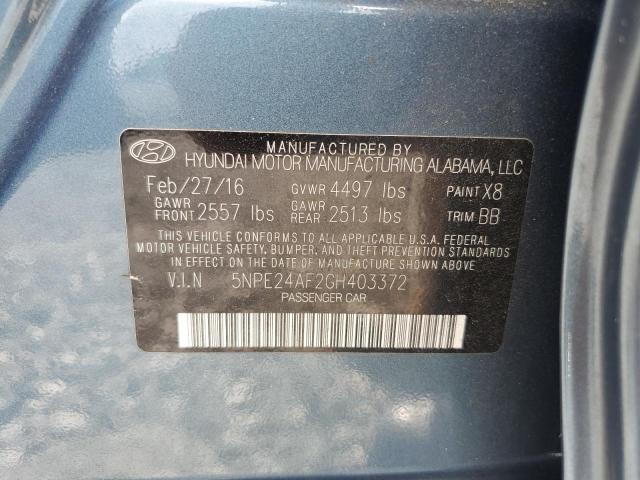 2016 HYUNDAI SONATA SE - 5NPE24AF2GH403372