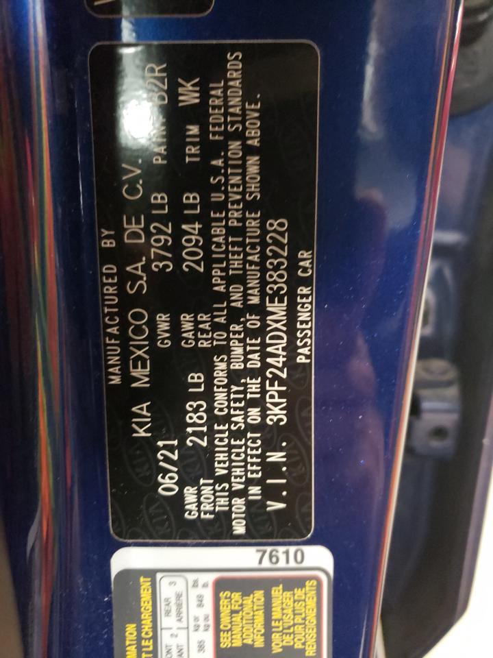 3KPF24ADXME383228 2021 Kia Forte Fe