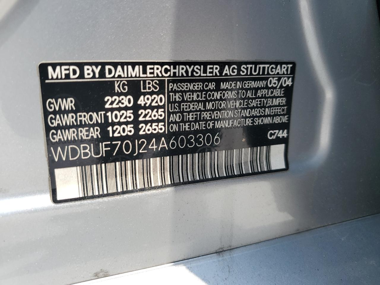 WDBUF70J24A603306 2004 Mercedes-Benz E 500