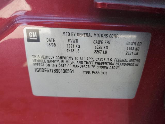 2009 Cadillac Cts VIN: 1G6DF577890130561 Lot: 57936424