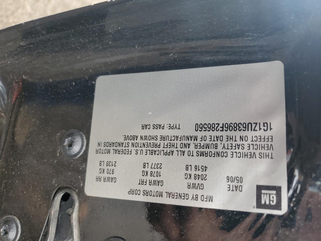 1G1ZU63896F286560 2006 Chevrolet Malibu Maxx Ltz