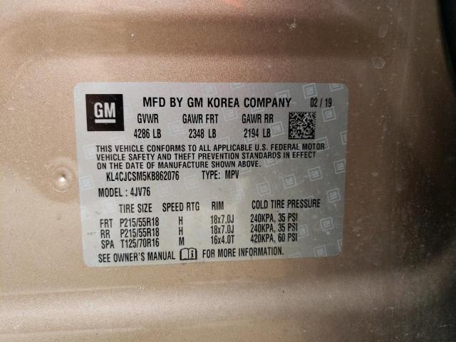 2019 Buick Encore Essence VIN: KL4CJCSM5KB862076 Lot: 60500794