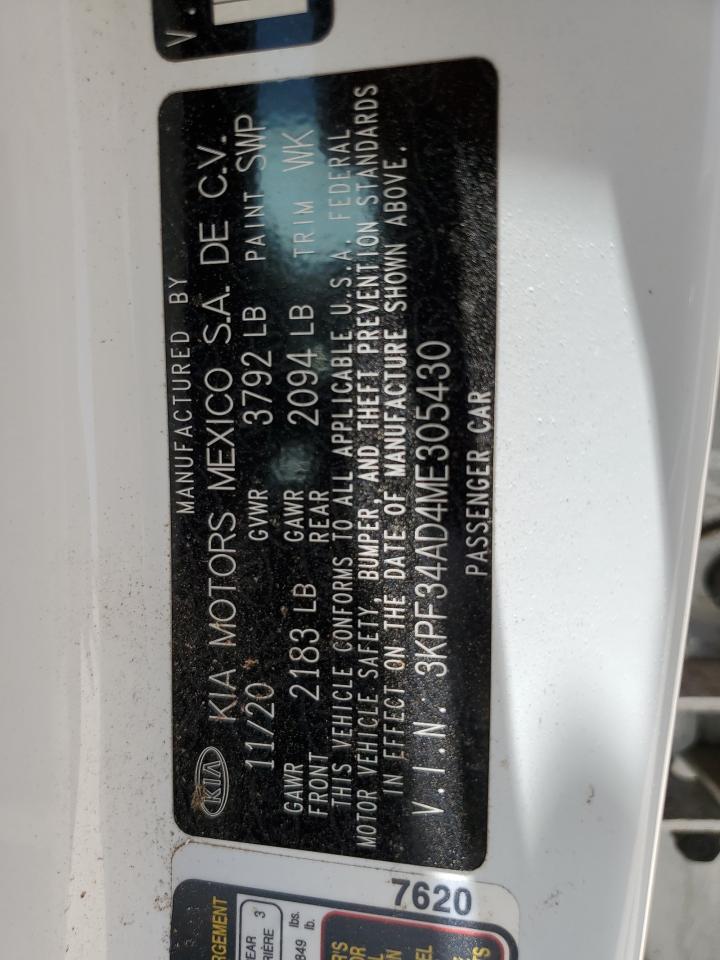 3KPF34AD4ME305430 2021 Kia Forte Gt Line