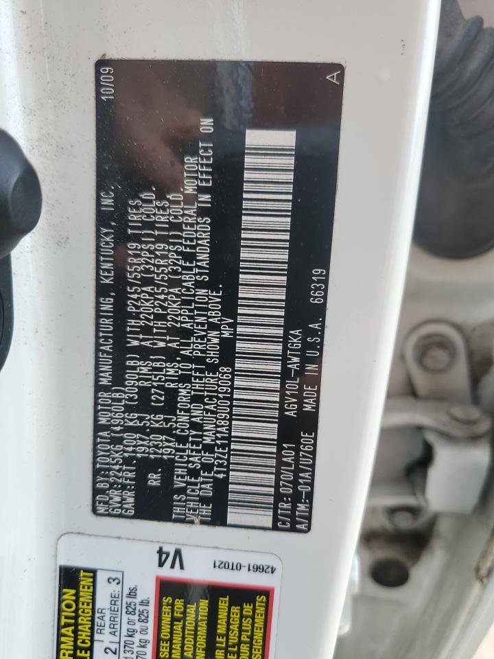 4T3ZE11A89U019068 2009 Toyota Venza