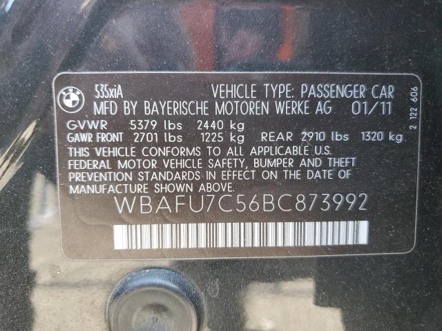 2011 BMW 535 Xi VIN: WBAFU7C56BC873992 Lot: 57130674