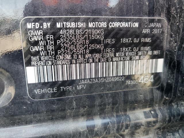 2017 MITSUBISHI OUTLANDER - JA4AZ3A35HZ049622