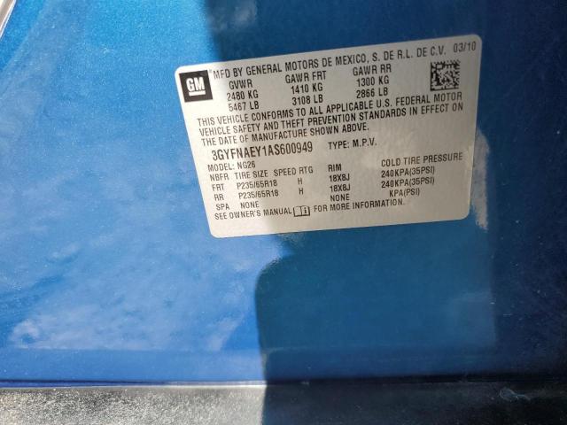 2010 Cadillac Srx Luxury Collection VIN: 3GYFNAEY1AS600949 Lot: 57351564