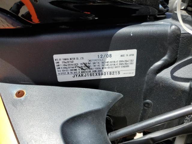 2009 YAMAHA YZFR6 - JYARJ16EX9A018215