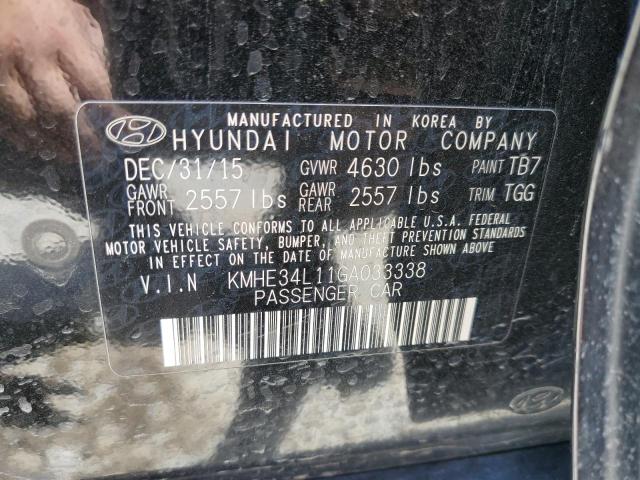 2016 Hyundai Sonata Hybrid VIN: KMHE34L11GA033338 Lot: 59524224