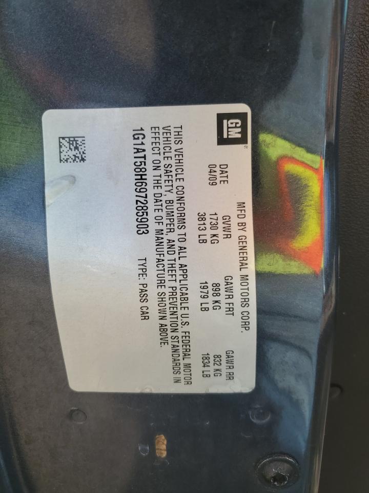 1G1AT58H697285903 2009 Chevrolet Cobalt Lt