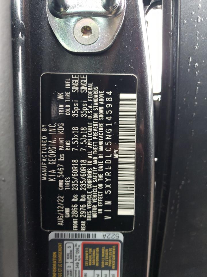 5XYRLDLC5NG145984 2022 Kia Sorento S