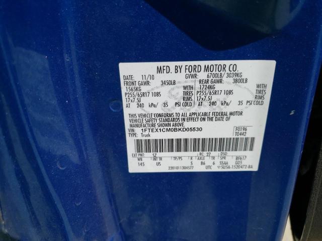 2011 Ford F150 Super Cab VIN: 1FTEX1CM0BKD05530 Lot: 60562884