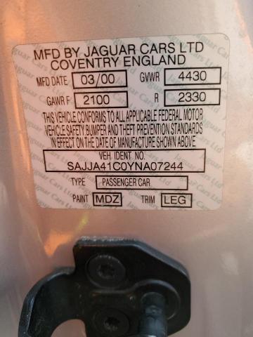 2000 Jaguar Xk8 VIN: SAJJA41C0YNA07244 Lot: 58037844