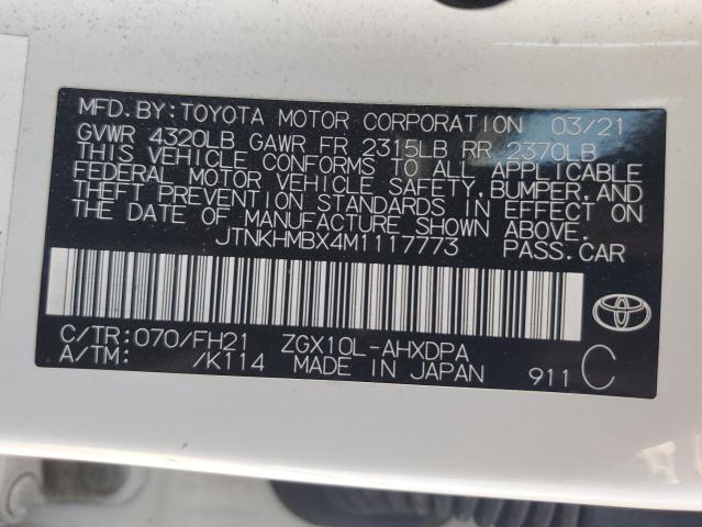 2021 TOYOTA C-HR XLE - JTNKHMBX4M1117773
