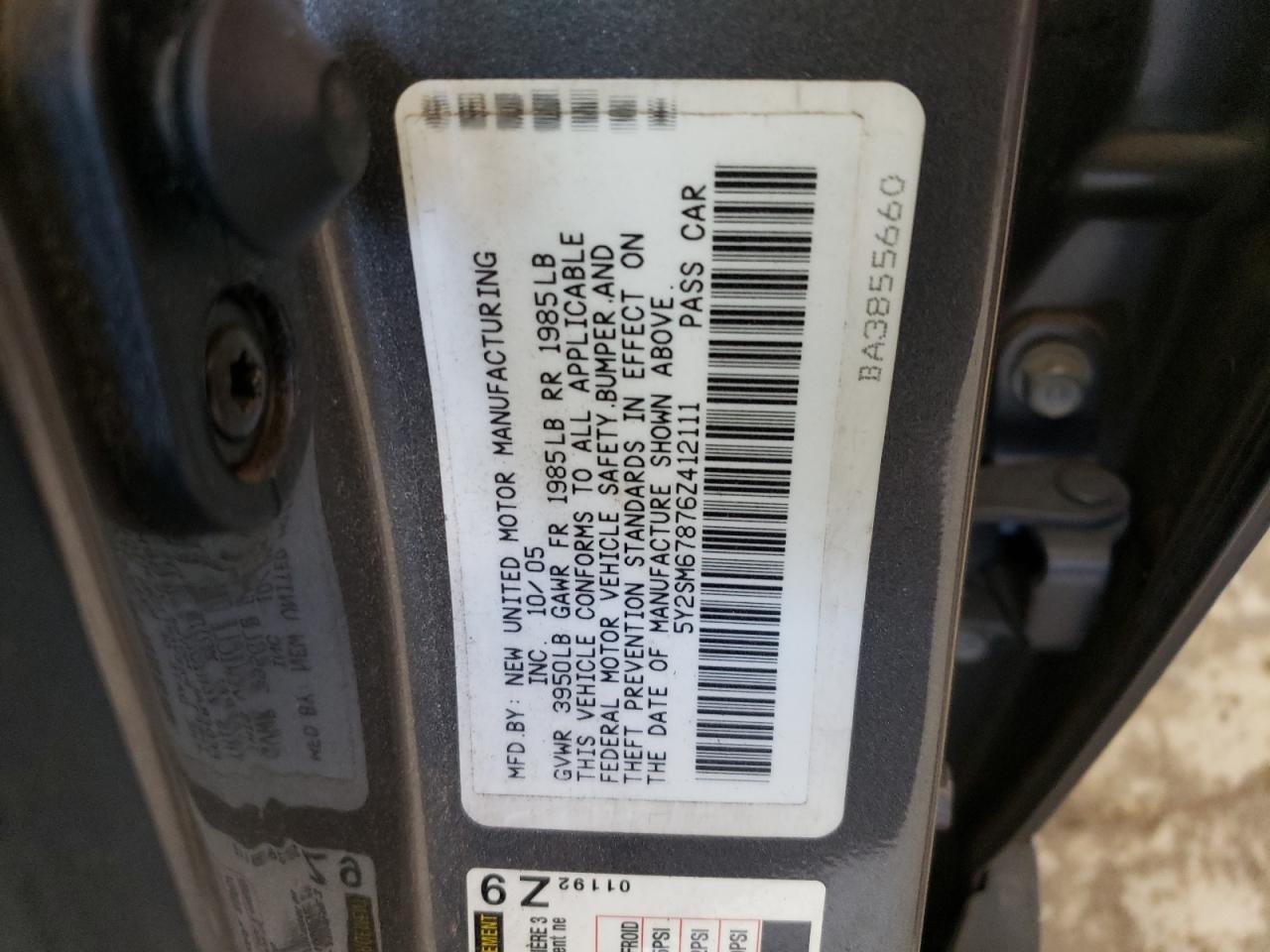 5Y2SM67876Z412111 2006 Pontiac Vibe