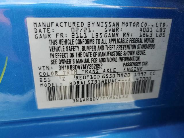 2021 Nissan Sentra Sr VIN: 3N1AB8DV7MY252653 Lot: 56086304