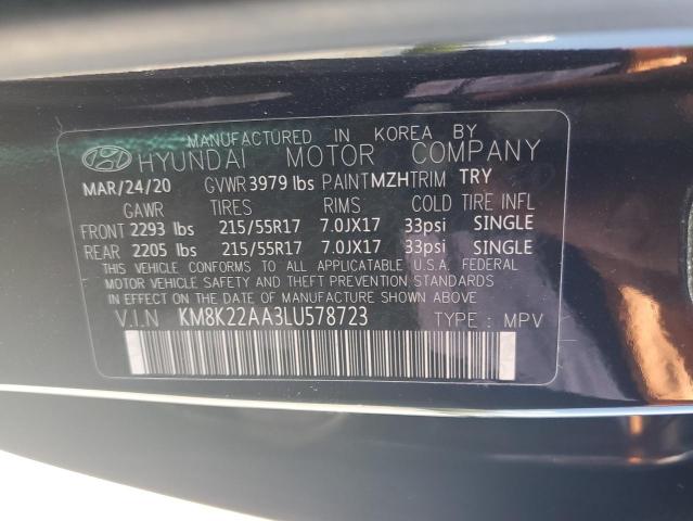 2020 Hyundai Kona Sel VIN: KM8K22AA3LU578723 Lot: 60293184