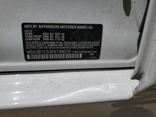 2015 BMW 320 I VIN: WBA3B1C53FK139070 Lot: 59708704