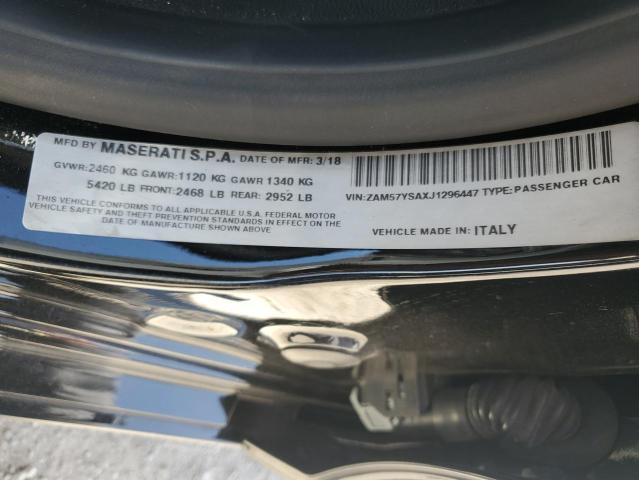 ZAM57YSAXJ1296447 2018 Maserati Ghibli S