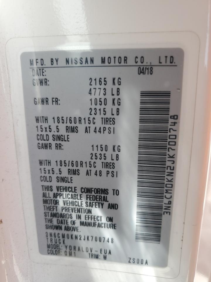 3N6CM0KN2JK700748 2018 Nissan Nv200 2.5S