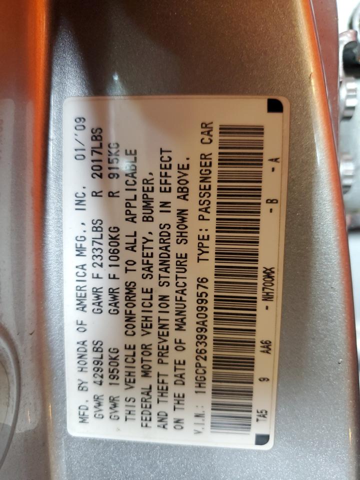 1HGCP26399A099576 2009 Honda Accord Lx