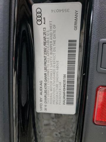 2017 Audi A4 Premium VIN: WAUANAF49HN035184 Lot: 57978764