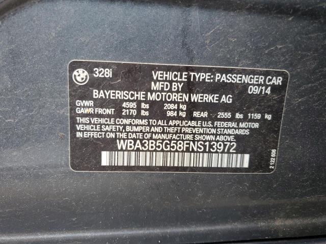 2015 BMW 328 Xi Sulev VIN: WBA3B5G58FNS13972 Lot: 56819044
