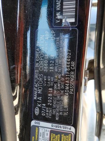 2015 Kia Rio Lx VIN: KNADM4A31F6444027 Lot: 58242364