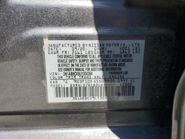 2020 Nissan Sentra Sv VIN: 3N1AB8CV9LY304364 Lot: 61009884