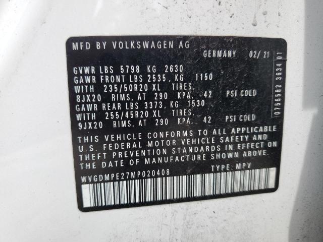 2021 VOLKSWAGEN ID.4 FIRST WVGDMPE27MP020408