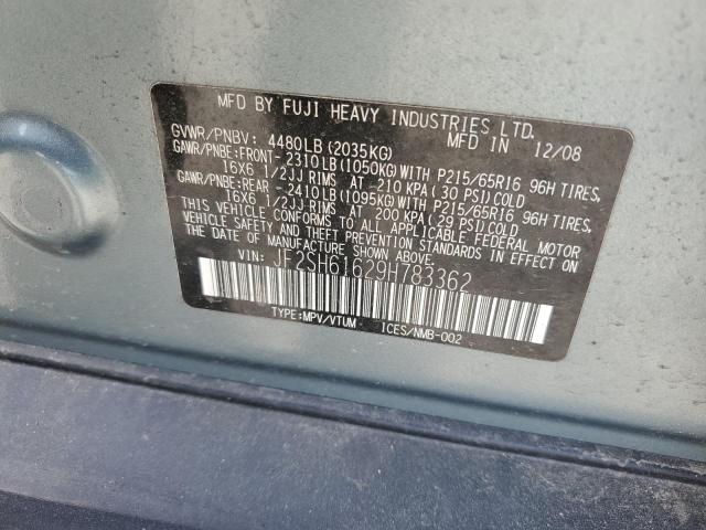 2009 Subaru Forester 2.5X VIN: JF2SH61629H783362 Lot: 57389964