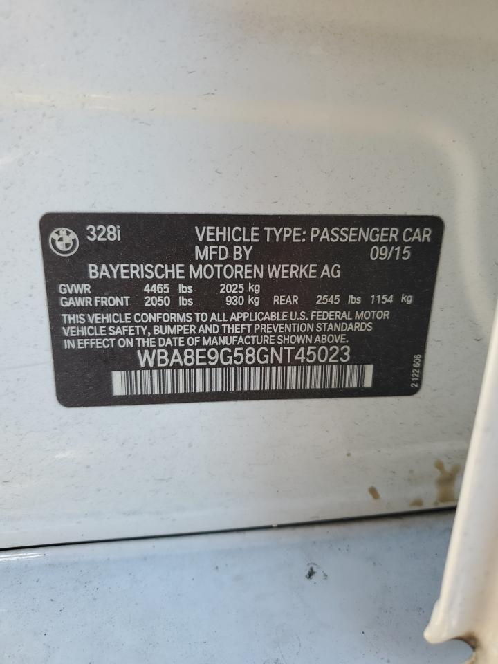 WBA8E9G58GNT45023 2016 BMW 328 I Sulev