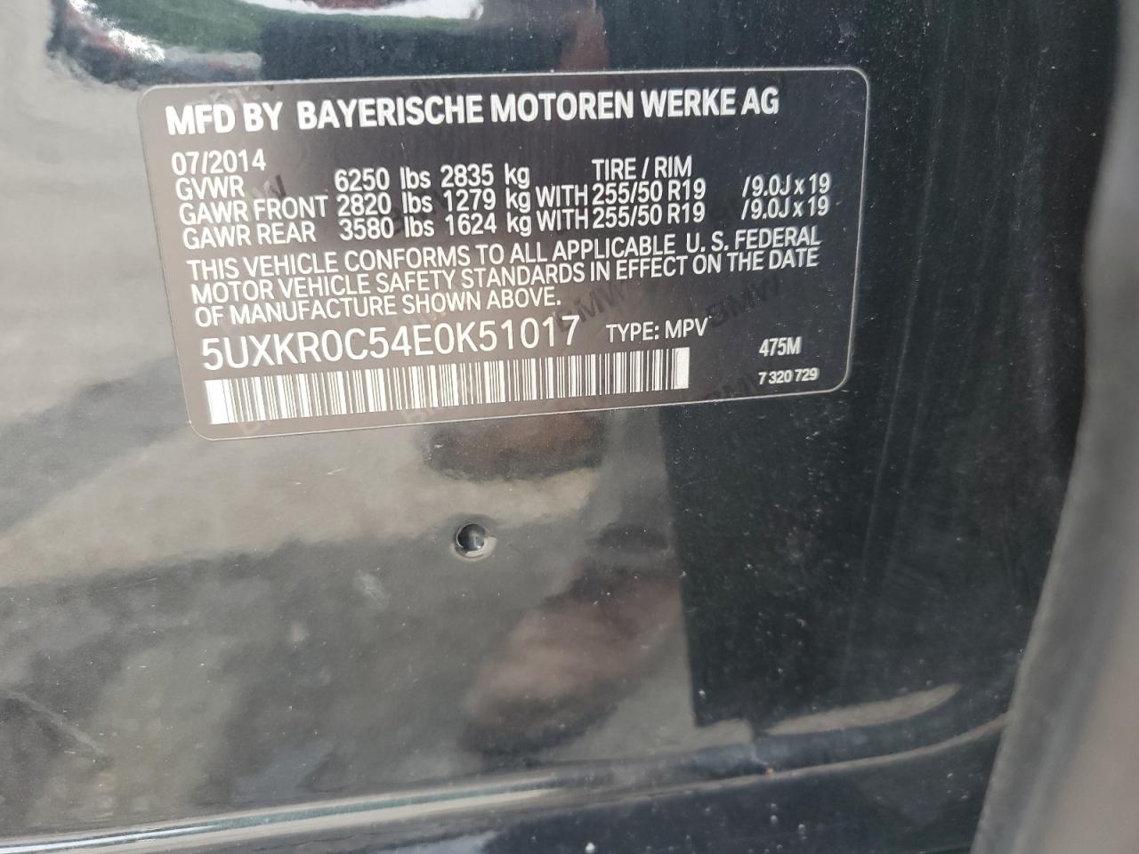 5UXKR0C54E0K51017 2014 BMW X5 xDrive35I