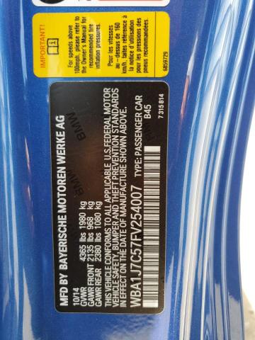 VIN WBA1J7C57FV254007 2015 BMW 2 Series, M235I no.12