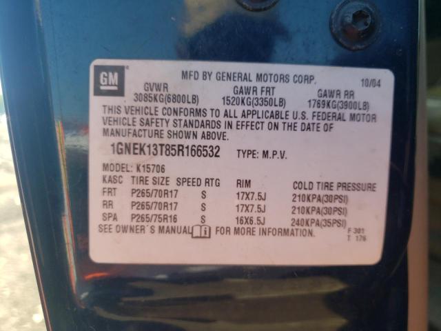 2005 Chevrolet Tahoe K1500 VIN: 1GNEK13T85R166532 Lot: 58830654