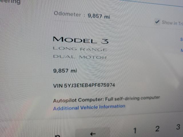 2023 Tesla Model 3 VIN: 5YJ3E1EB4PF675974 Lot: 57455774