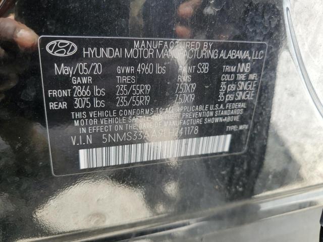 2020 Hyundai Santa Fe Sel VIN: 5NMS33AA9LH241178 Lot: 57122574