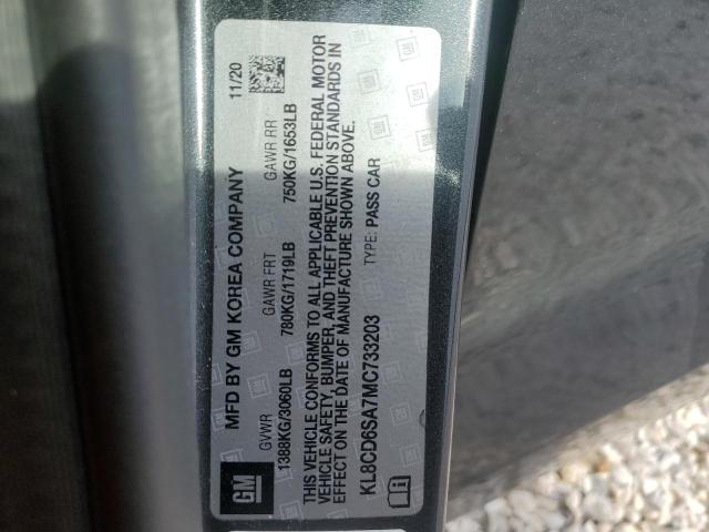 2021 Chevrolet Spark 1Lt VIN: KL8CD6SA7MC733203 Lot: 60688834